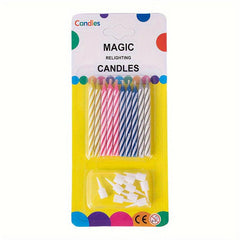 10pcs Magic Candles For Birthday Party Pranks