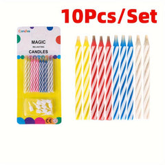 10pcs Magic Candles For Birthday Party Pranks