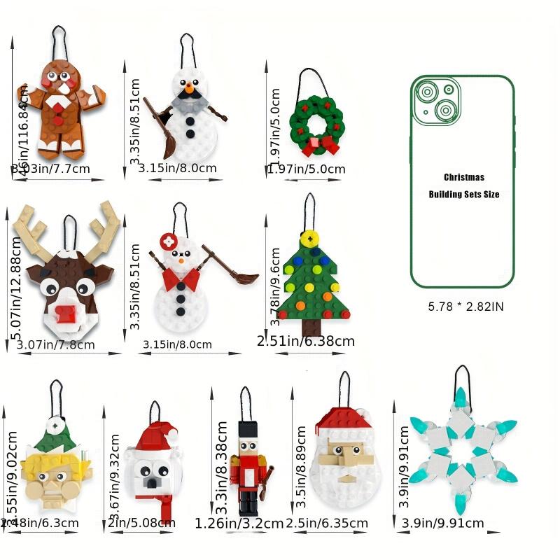 Building Block Toy Christmas Ornaments for Kids