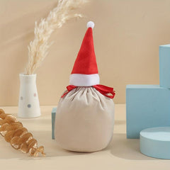 10pcs Velvet Draw String Candy Bags Christmas