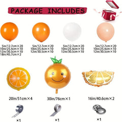 Orange Balloon Garland Kit Macaron Light Orange for Fruit