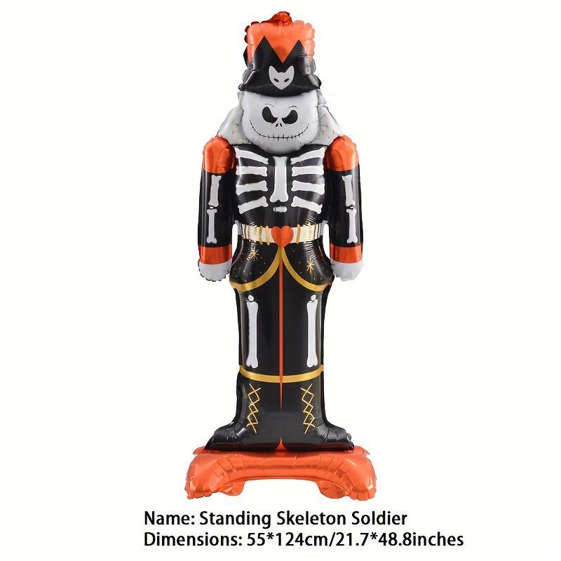 Oversized Standing Skull Soldier Balloon Halloween Decoration