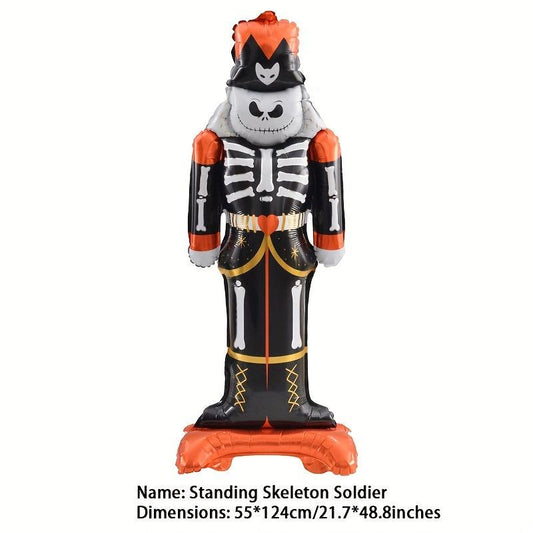 Oversized Standing Skull Soldier Balloon Halloween Decoration