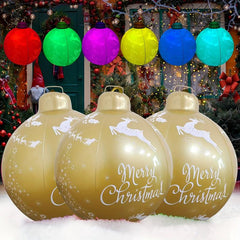Outdoor Christmas Inflatable Ball w/ LED Lights & Remote Control