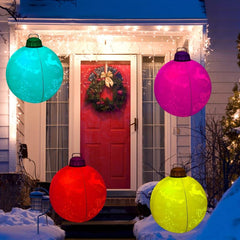 Outdoor Christmas Inflatable Ball w/ LED Lights & Remote Control