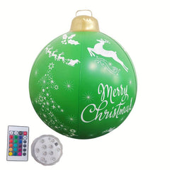 Outdoor Christmas Inflatable Ball w/ LED Lights & Remote Control