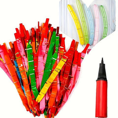 100pcs Balloons 1pc Inflatable Tube Rocket Balloon Birthday Party Decoration