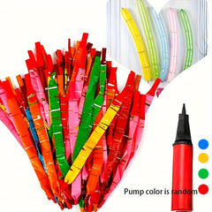 100pcs Balloons 1pc Inflatable Tube Rocket Balloon Birthday Party Decoration