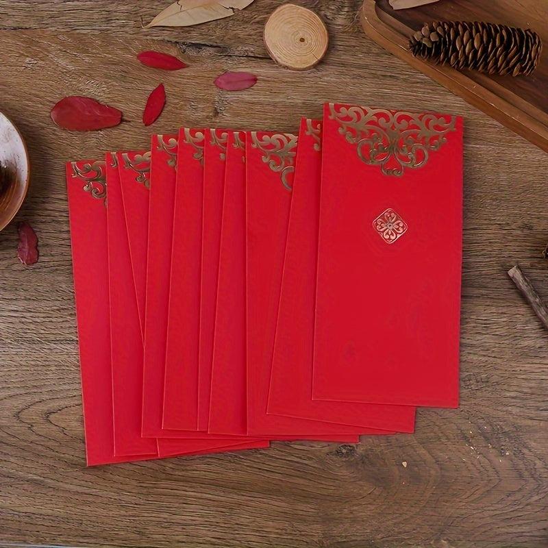 10pcs Double Happy Bronzing Red Envelopes for Wedding
