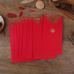 10pcs Double Happy Bronzing Red Envelopes for Wedding