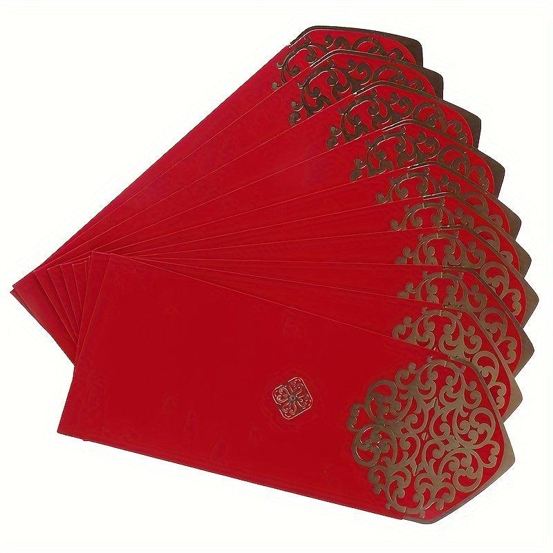10pcs Double Happy Bronzing Red Envelopes for Wedding