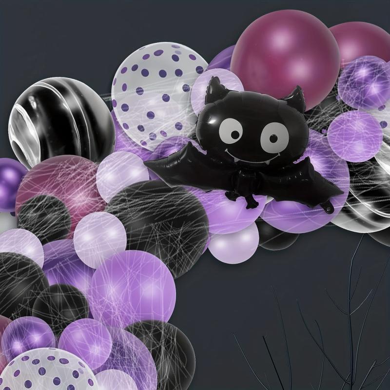 126pc Halloween Balloon Arch Kit Bat Spider Web for Halloween