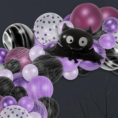 126pc Halloween Balloon Arch Kit Bat Spider Web for Halloween