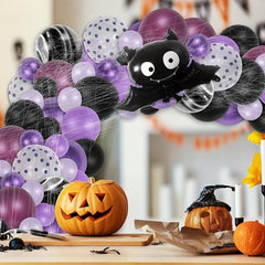 126pc Halloween Balloon Arch Kit Bat Spider Web for Halloween