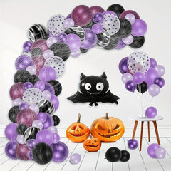 126pc Halloween Balloon Arch Kit Bat Spider Web for Halloween