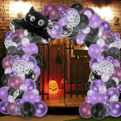126pc Halloween Balloon Arch Kit Bat Spider Web for Halloween