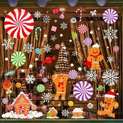 137pcs Christmas Sticker Decoration for Glass Snowman Window Flower Sticker