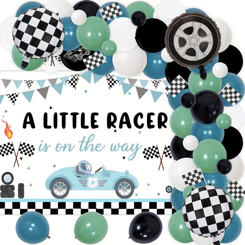 Racing Car Theme Party Decorations & Balloon Garland Set
