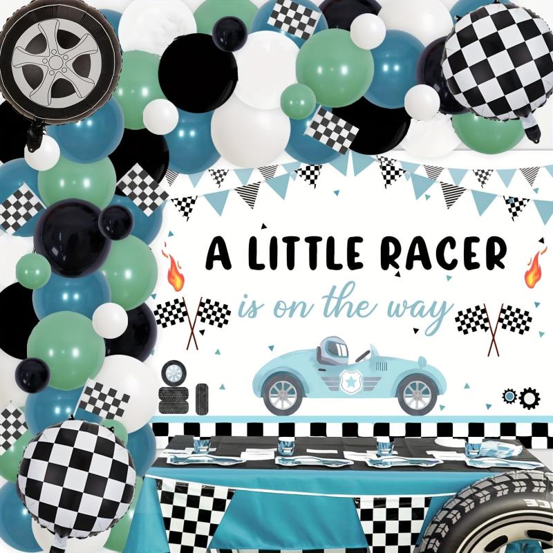 Racing Car Theme Party Decorations & Balloon Garland Set