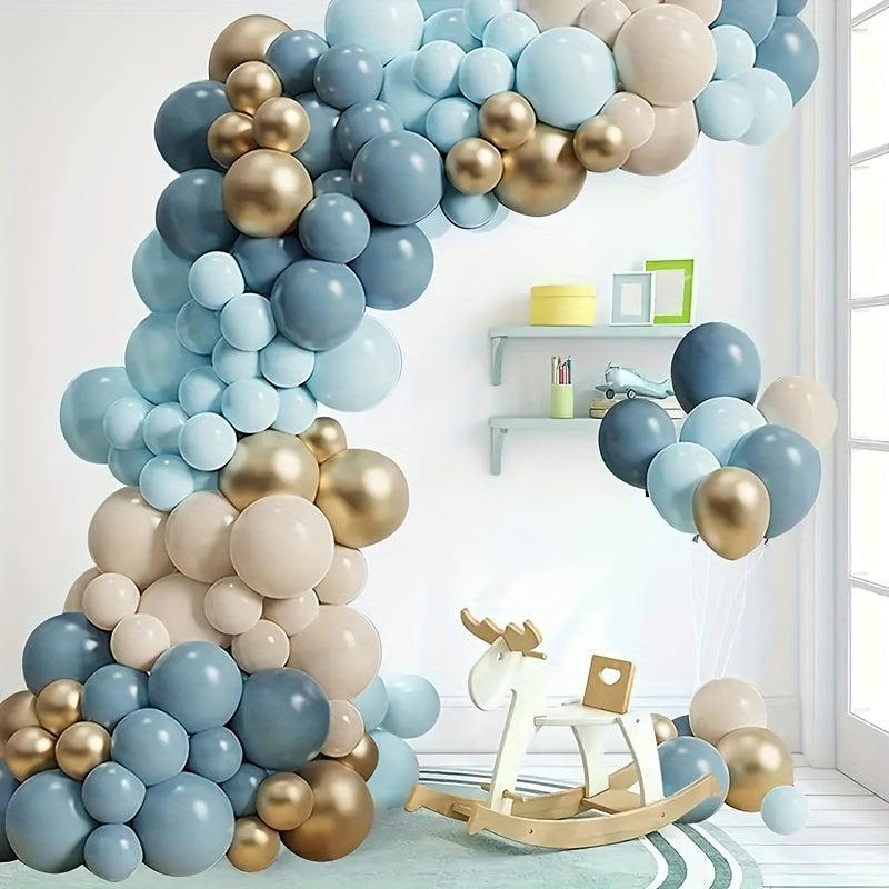 Ocean Balloon Kit With Golden Balloons Arch Garland DIY Arch Birthday