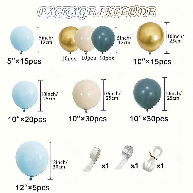 Ocean Balloon Kit With Golden Balloons Arch Garland DIY Arch Birthday