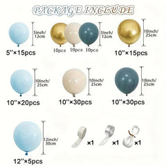 Ocean Balloon Kit With Golden Balloons Arch Garland DIY Arch Birthday