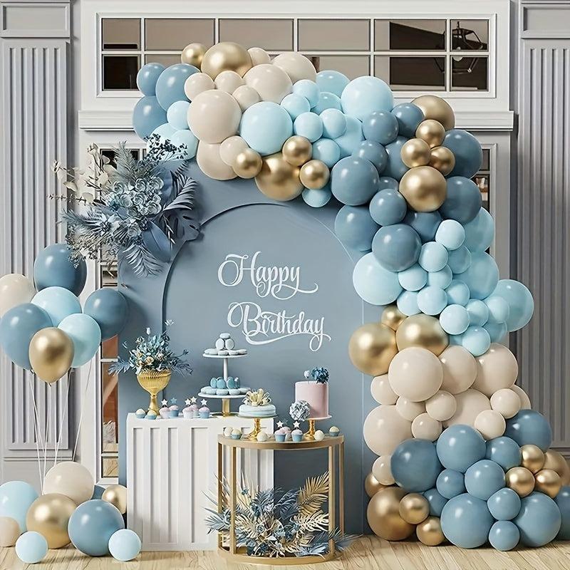 Ocean Balloon Kit With Golden Balloons Arch Garland DIY Arch Birthday