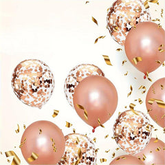 Rose Golden Birthday Decoration Set