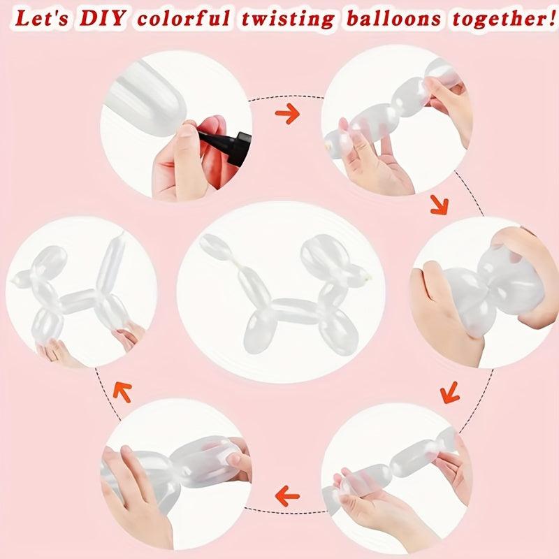 Long Balloon Latex Twist Balloons for Birthdays Weddings Parties