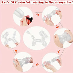 Long Balloon Latex Twist Balloons for Birthdays Weddings Parties