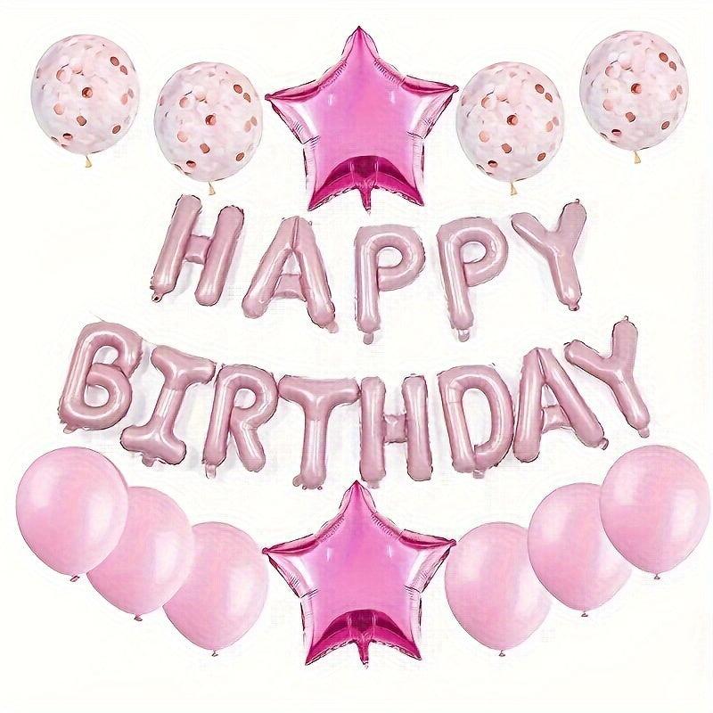 25pcs Happy Birthday Balloons 40 Letter Balloon Party Decoration