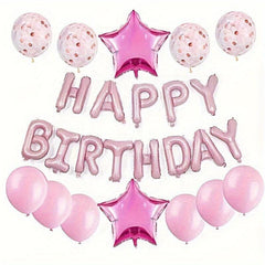 25pcs Happy Birthday Balloons 40 Letter Balloon Party Decoration