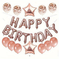 25pcs Happy Birthday Balloons 40 Letter Balloon Party Decoration