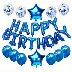 25pcs Happy Birthday Balloons 40 Letter Balloon Party Decoration