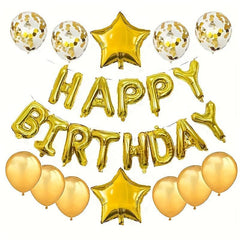 25pcs Happy Birthday Balloons 40 Letter Balloon Party Decoration