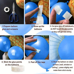 8pcs Transparent Balloon Glue Double Sided Tape For Party Wedding Decoration