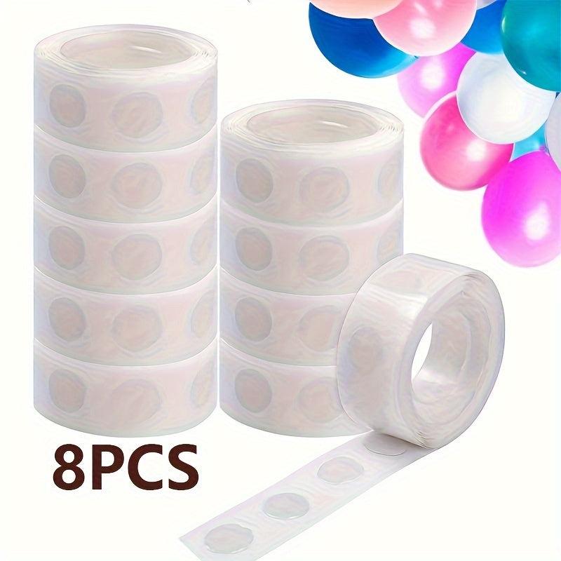 8pcs Transparent Balloon Glue Double Sided Tape For Party Wedding Decoration