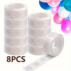 8pcs Transparent Balloon Glue Double Sided Tape For Party Wedding Decoration