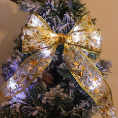 LED Light String Christmas Tree Decorative Ribbon Flashing Light