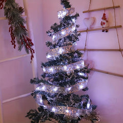 LED Light String Christmas Tree Decorative Ribbon Flashing Light