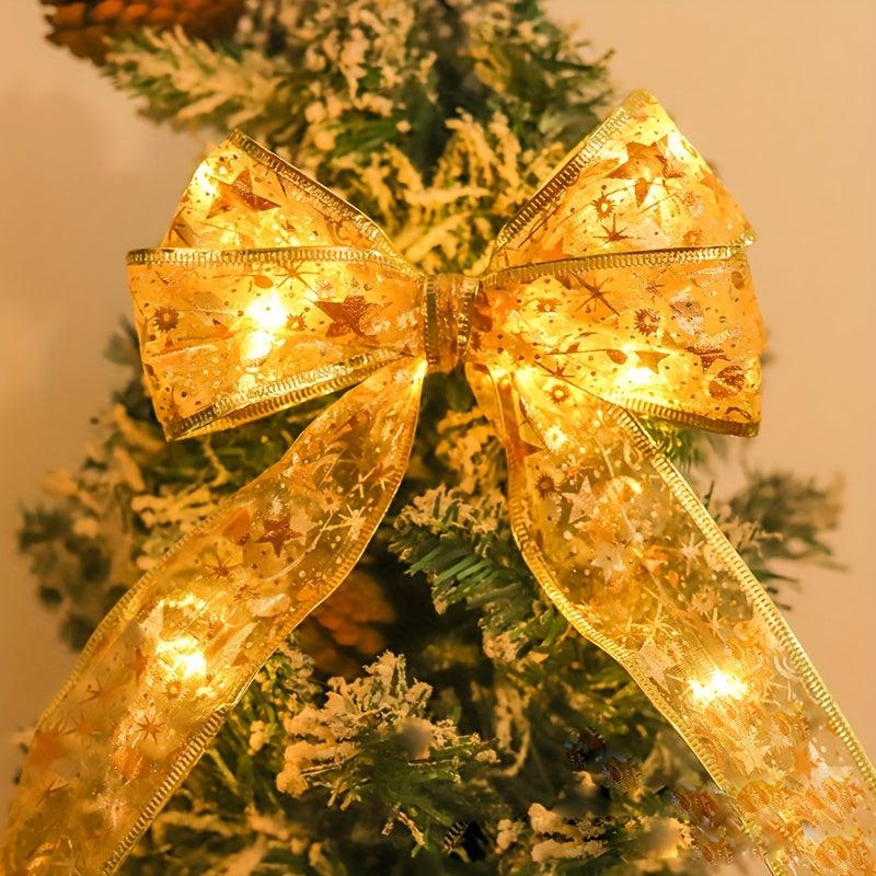 LED Light String Christmas Tree Decorative Ribbon Flashing Light