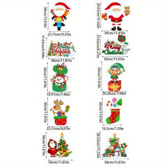 10pcs Christmas Door Hanging Banner Set