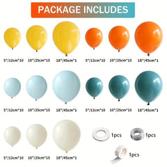 133pcs Flower Theme Balloon Garland Arch Kit with Orange Yellow Balloons