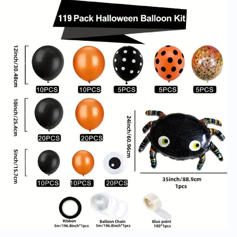 Halloween Balloon Garland Set Orange Purple Decoration