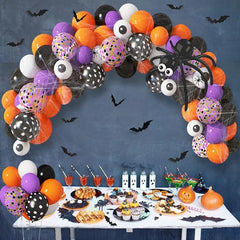 Halloween Balloon Garland Set Orange Purple Decoration