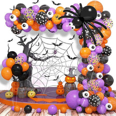 Halloween Balloon Garland Set Orange Purple Decoration