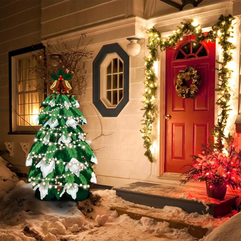 1pc Christmas Assembly Standing Bell Tree with 6 Accessories