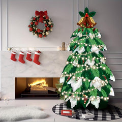 1pc Christmas Assembly Standing Bell Tree with 6 Accessories