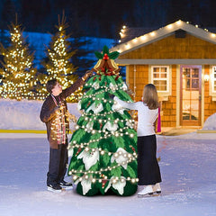 1pc Christmas Assembly Standing Bell Tree with 6 Accessories