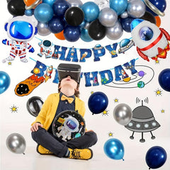 Space Theme Party Supplies Decorations 65pcs Balloons Happy Birthday Party
